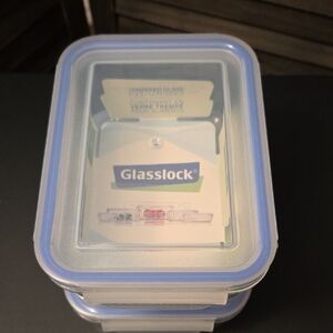 Blue and Clear Food Storage Container